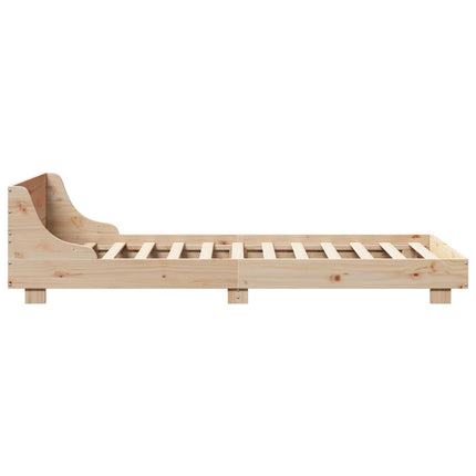 Giroletto senza Materasso 100x200 cm in Legno Massello di Pino