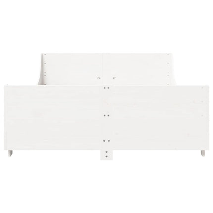 Letto senza Materasso Bianco 120x190 cm Legno Massello di Pino