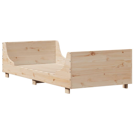 Letto senza Materasso 90x190 cm in Legno Massello di Pino