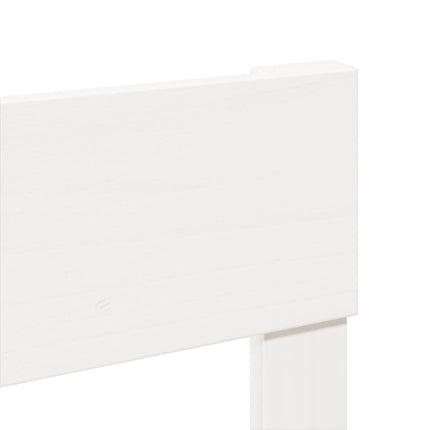 Letto senza Materasso Bianco 90x190 cm in Legno Massello Pino