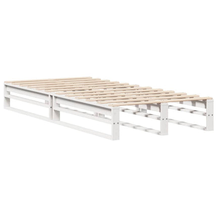 Letto senza Materasso Bianco 90x200 cm Legno Massello di Pino