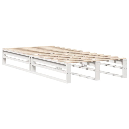 Letto senza Materasso Bianco 90x200 cm Legno Massello di Pino