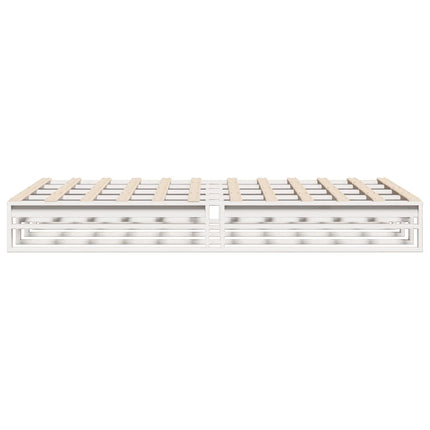 Letto senza Materasso Bianco 140x200 cm Legno Massello di Pino