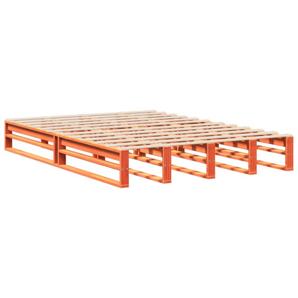 Letto senza Materasso Marrone Cera 140x190 cm in Legno di Pino
