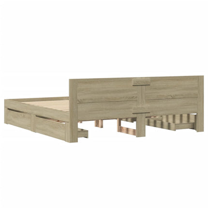 Giroletto Testiera Rovere Sonoma 180x200 cm Legno Multistrato