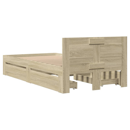 Giroletto con Testiera Rovere Sonoma 90x200cm Legno Multistrato