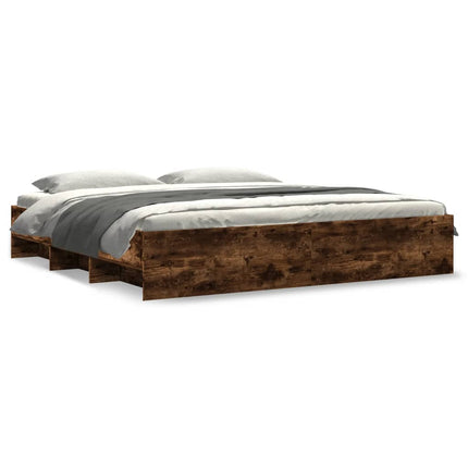 Giroletto senza Materasso Rovere Fumo 200x200 cm in Truciolato