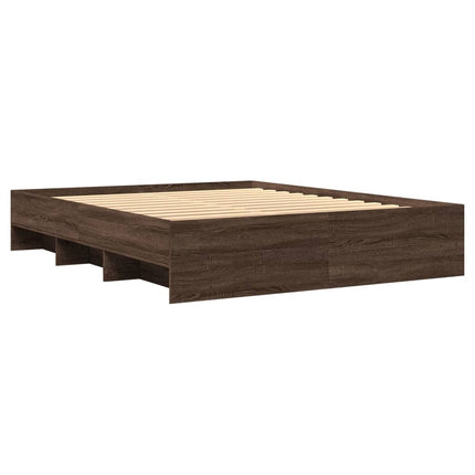 Giroletto senza Materasso Rovere Marrone 160x200 cm Truciolato