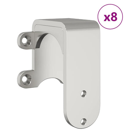 Kit Binari Porta Scorrevole 366 cm Acciaio Inossidabile Argento