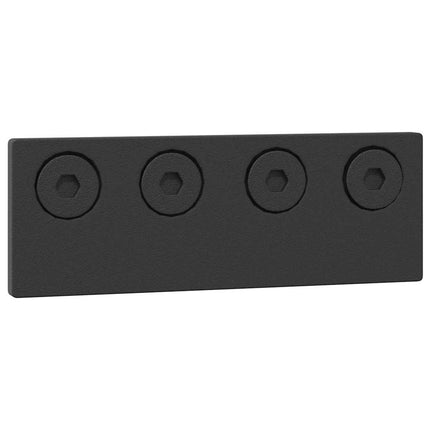 Kit di Binari per Porte Scorrevoli 366 cm Acciaio Nero