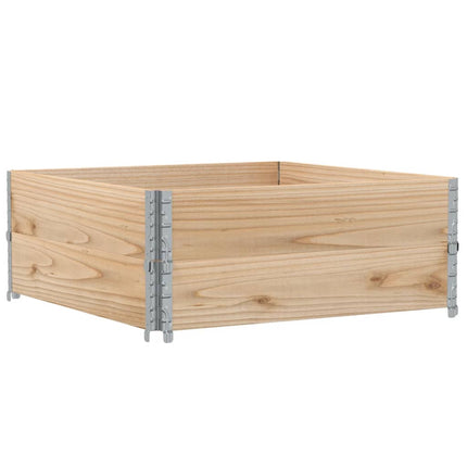 Paretali per Pallet 2 pz 100x100 cm in Legno Massello di Pino