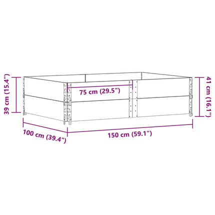 Paretali per Pallet 2 pz Neri 150x100cm Legno Massello di Pino
