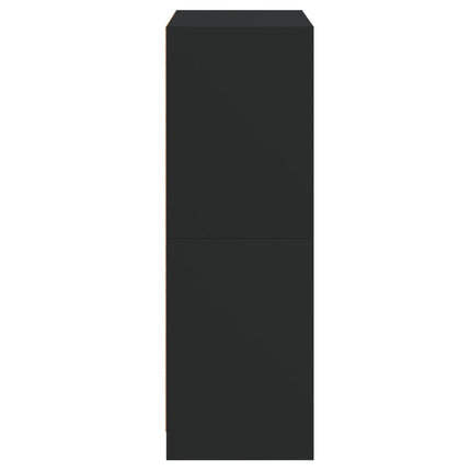 Credenza con Ante Nera 68x37x109 cm in Legno Multistrato