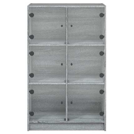 Credenza con Ante Grigio Sonoma 68x37x109 cm Legno Multistrato