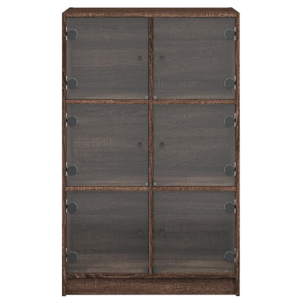 Credenza con Ante Rovere Marrone 68x37x109 cm Legno Multistrato