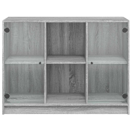 Credenza Grigio Sonoma 102x37x75,5 cm in Legno Multistrato