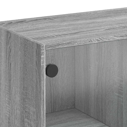 Credenza Grigio Sonoma 102x37x75,5 cm in Legno Multistrato