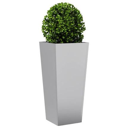 Fioriere da Giardino 2 pz 35x35x75 cm in Acciaio Zincato