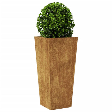 Fioriere da Giardino 2 pz 35x35x75 cm in Acciaio Corten