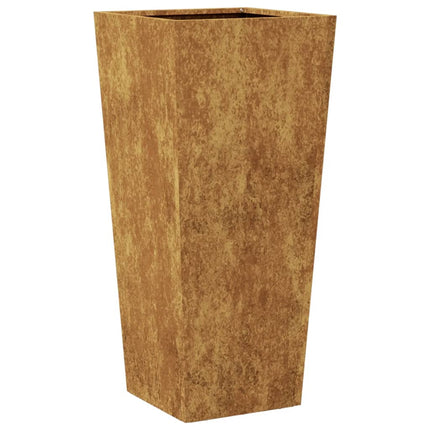 Fioriere da Giardino 2 pz 35x35x75 cm in Acciaio Corten