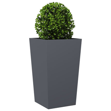 Fioriere da Giardino 2 pz Antracite 45x45x75 cm in Acciaio