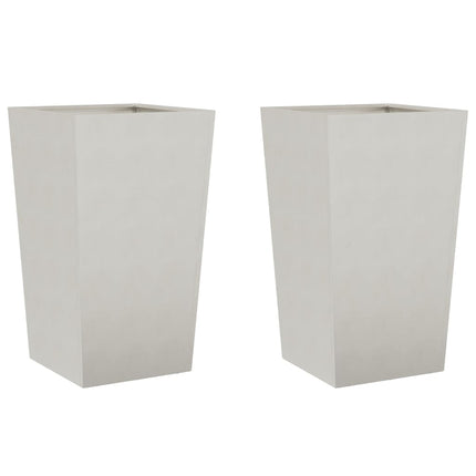 Fioriere da Giardino 2 pz 45x45x75 cm in Acciaio Inox