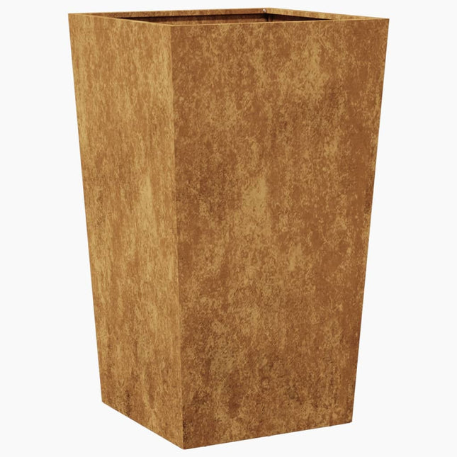 Fioriera da Giardino 45x45x75 cm in Acciaio Corten