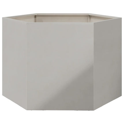 Fioriera da Giardino Esagono 69x60x45 cm in Acciaio Inox