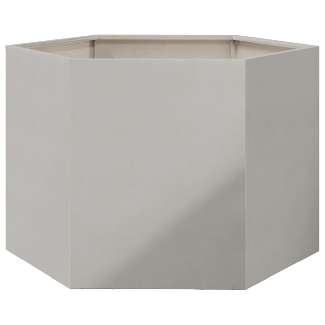 Fioriera da Giardino Esagono 69x60x45 cm in Acciaio Inox