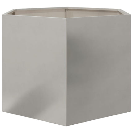 Fioriera da Giardino Esagono 69x60x45 cm in Acciaio Inox