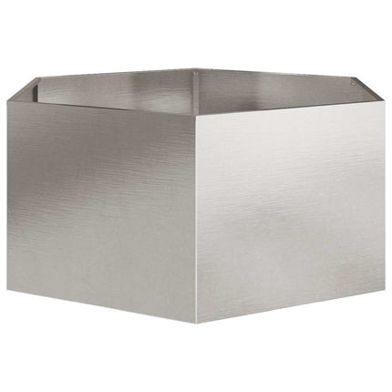 Fioriera da Giardino Esagono 104x90x45 cm in Acciaio Inox