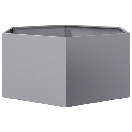Fioriera da Giardino Esagono 104x90x45 cm in Acciaio Zincato