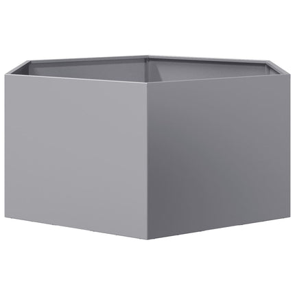 Fioriera da Giardino Esagono 104x90x45 cm in Acciaio Zincato