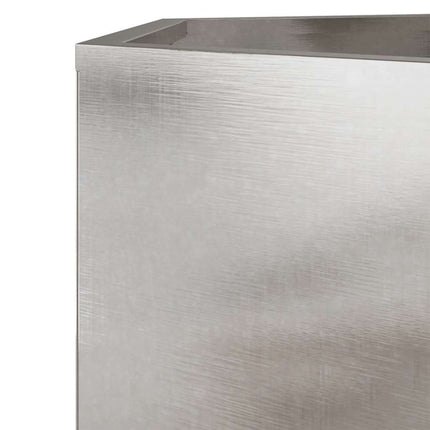 Fioriera da Giardino Esagono 138x120x45 cm in Acciaio Inox