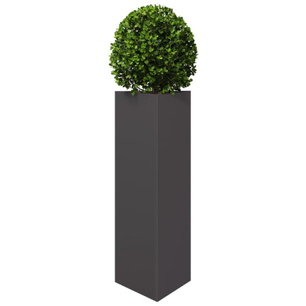 Fioriere da Giardino 2 pz Nere Triangolari 30x26x75 cm Acciaio