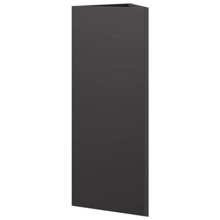 Fioriere da Giardino 2 pz Nere Triangolari 30x26x75 cm Acciaio