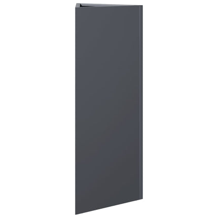 Fioriera da Giardino Antracite Triangolare 30x26x75 cm Acciaio