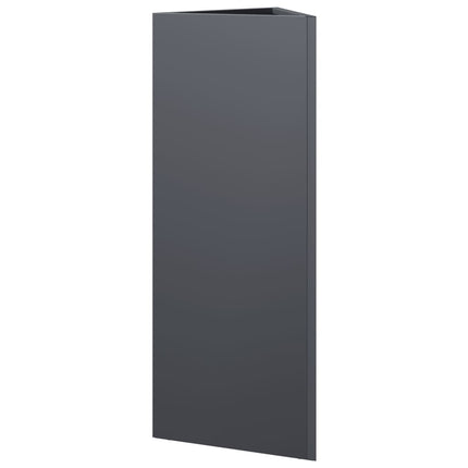 Fioriere 2 pz Antracite Triangolari 30x26x75 cm in Acciaio