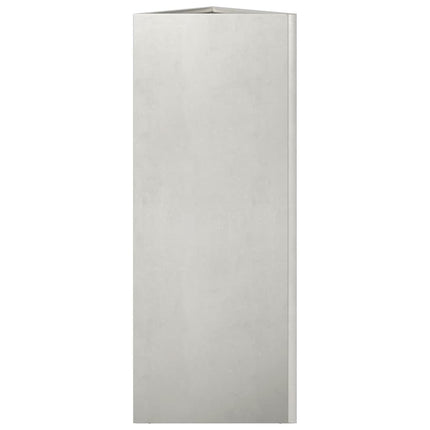 Fioriera da Giardino Triangolare 30x26x75 cm in Acciaio Inox