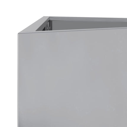 Fioriere 2 pz Triangolari 30x26x75 cm in Acciaio Zincato