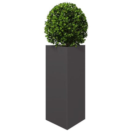 Fioriera da Giardino Nera Triangolare 40x34,5x70 cm in Acciaio