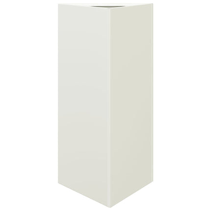 Fioriere 2 pz Bianche Triangolari 40x34,5x70 cm in Acciaio