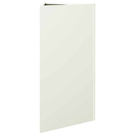Fioriere 2 pz Bianche Triangolari 40x34,5x70 cm in Acciaio