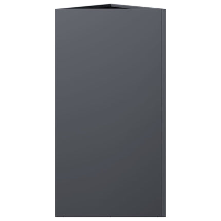Fioriera Antracite Triangolare 40x34,5x70 cm in Acciaio