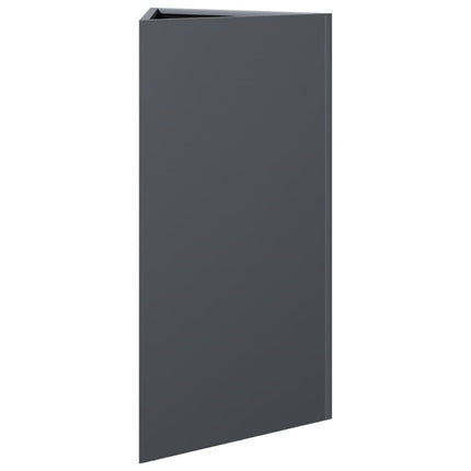 Fioriere 2 pz Antracite Triangolari 40x34,5x70 cm in Acciaio