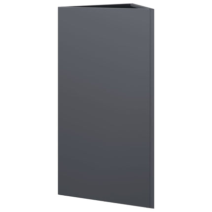 Fioriere 2 pz Antracite Triangolari 40x34,5x70 cm in Acciaio