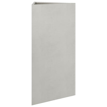 Fioriera da Giardino Triangolare 40x34,5x70 cm in Acciaio Inox
