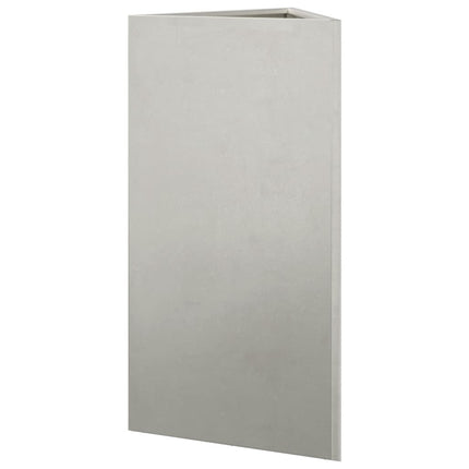 Fioriera da Giardino Triangolare 40x34,5x70 cm in Acciaio Inox