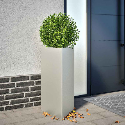 Fioriere da Giardino 2 pz Triangolari 40x40x75 cm Acciaio Inox
