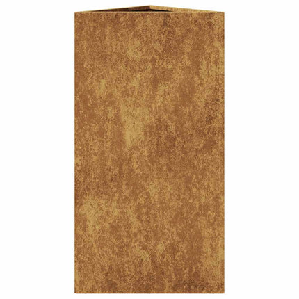 Fioriera da Giardino Triangolare 40x40x75 cm in Acciaio Corten
